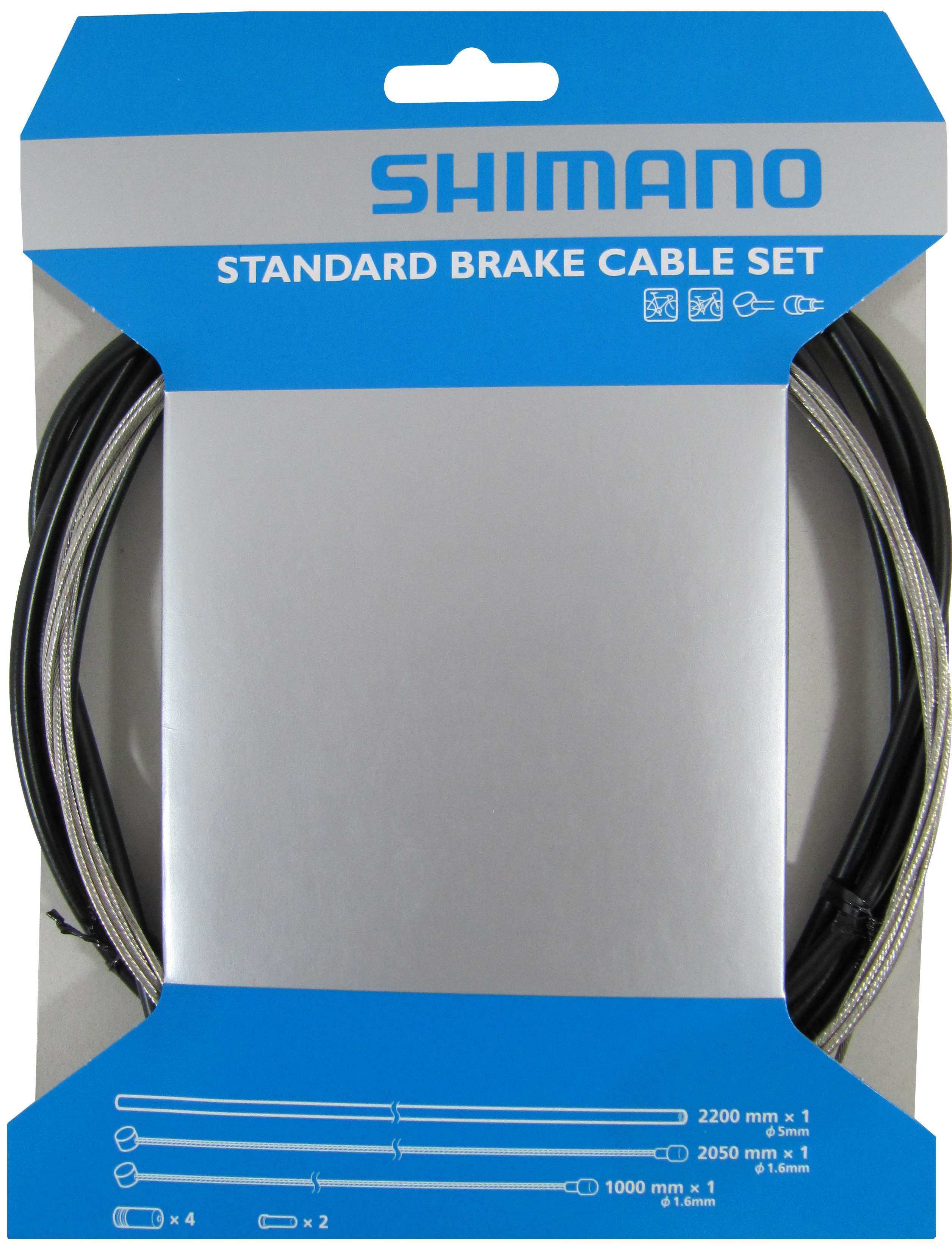 SHIMANO Bremszugset Universal Länge Innenzug: 1x 1000, 1x 2050 mm | Walzennippel - Bild 1