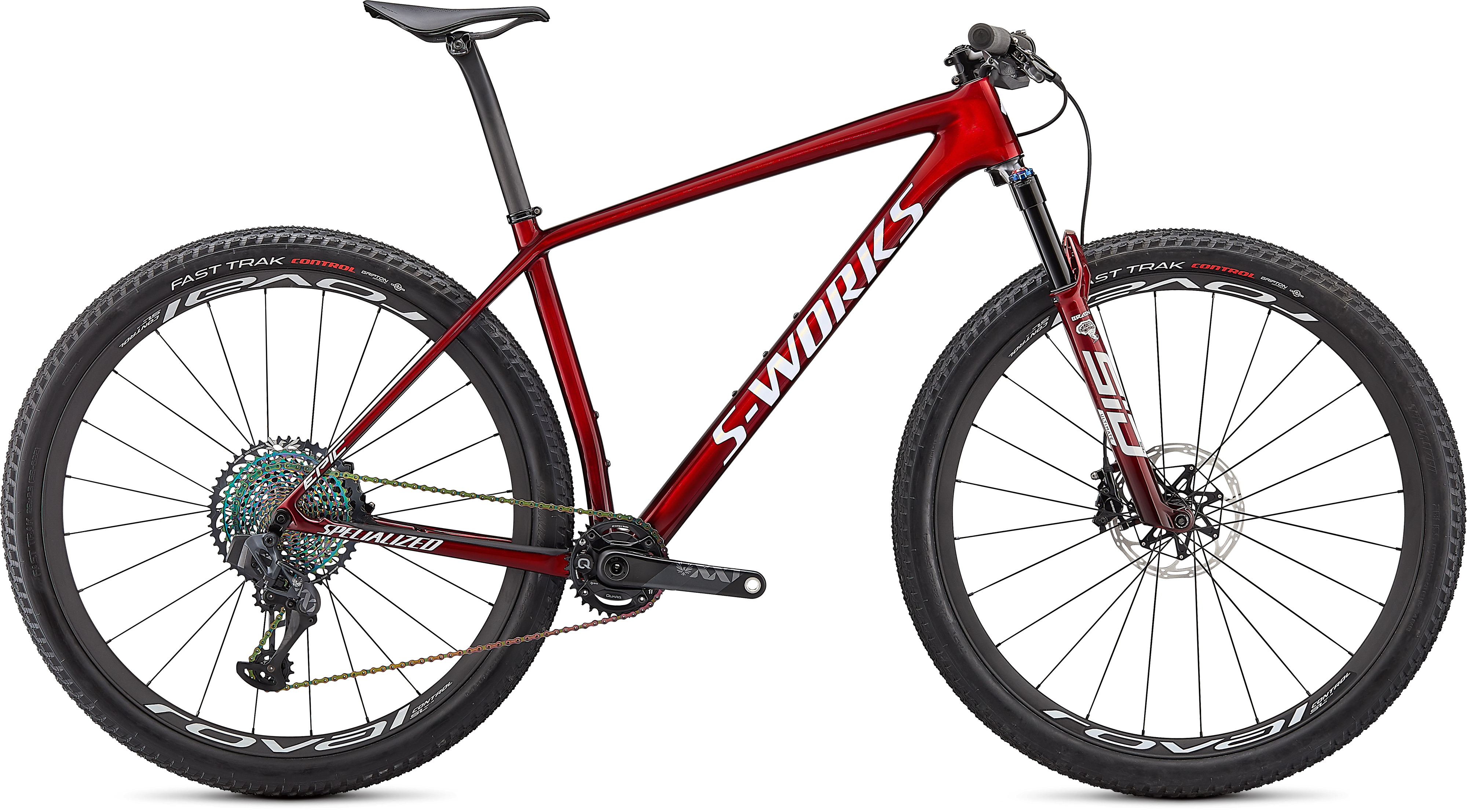 Specialized S-Works Epic Hardtail Unisex M RED TINT FADE OVER BRUSHED SILVER - Bild 1