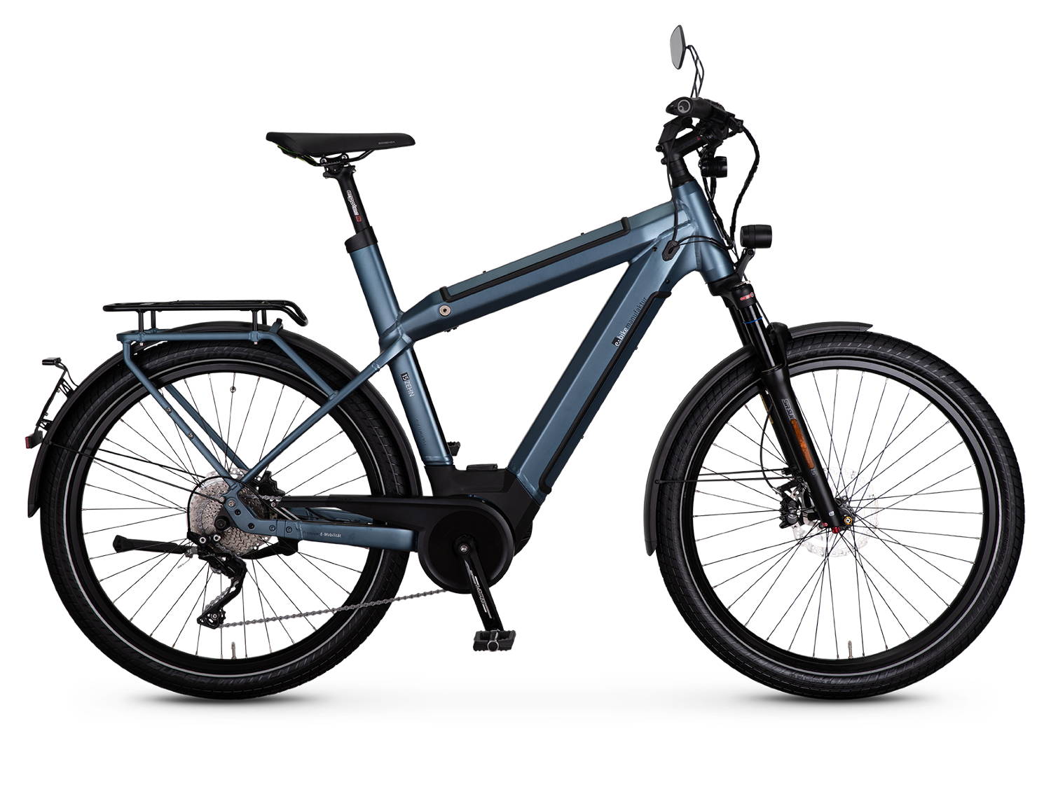 E-Bike Manufaktur 15ZEHN EXT 45km/h Diamant 50cm blaugrau DeoreXT 10F MagDisc SR - Bild 1